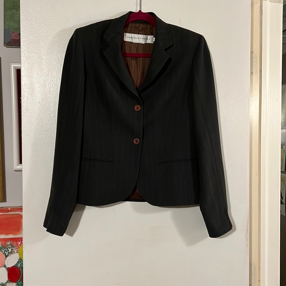 Garfield & Marks gray pinstripe jacket